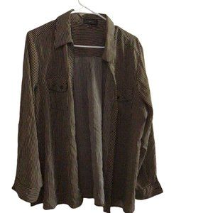 ELEMENTZ BLACK AND GRAY LONG SLEEVE BUTTON DOWN SIZE XL